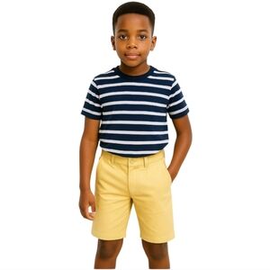 Class Club Boys Modern Fit Yellow Bermuda Straight Shorts 12 Large Pants Cotton